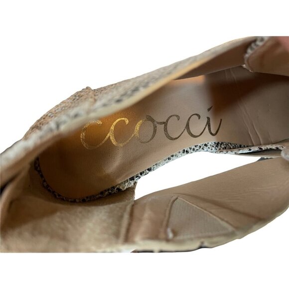 Ccocci Melody Faux Snakeskin Ankle Fasten Platform Sandals Sz 8.5 - Picture 4 of 6